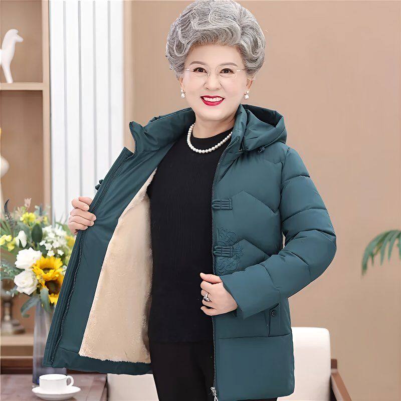 高档羽绒棉服女加厚妈妈