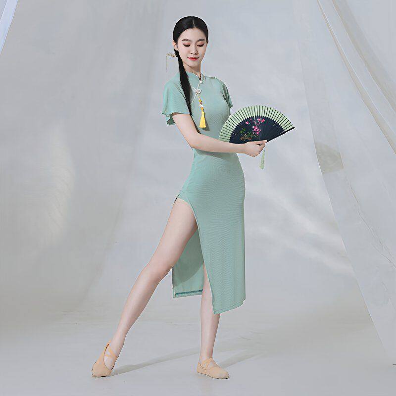 古典舞服装旗袍舞蹈服中
