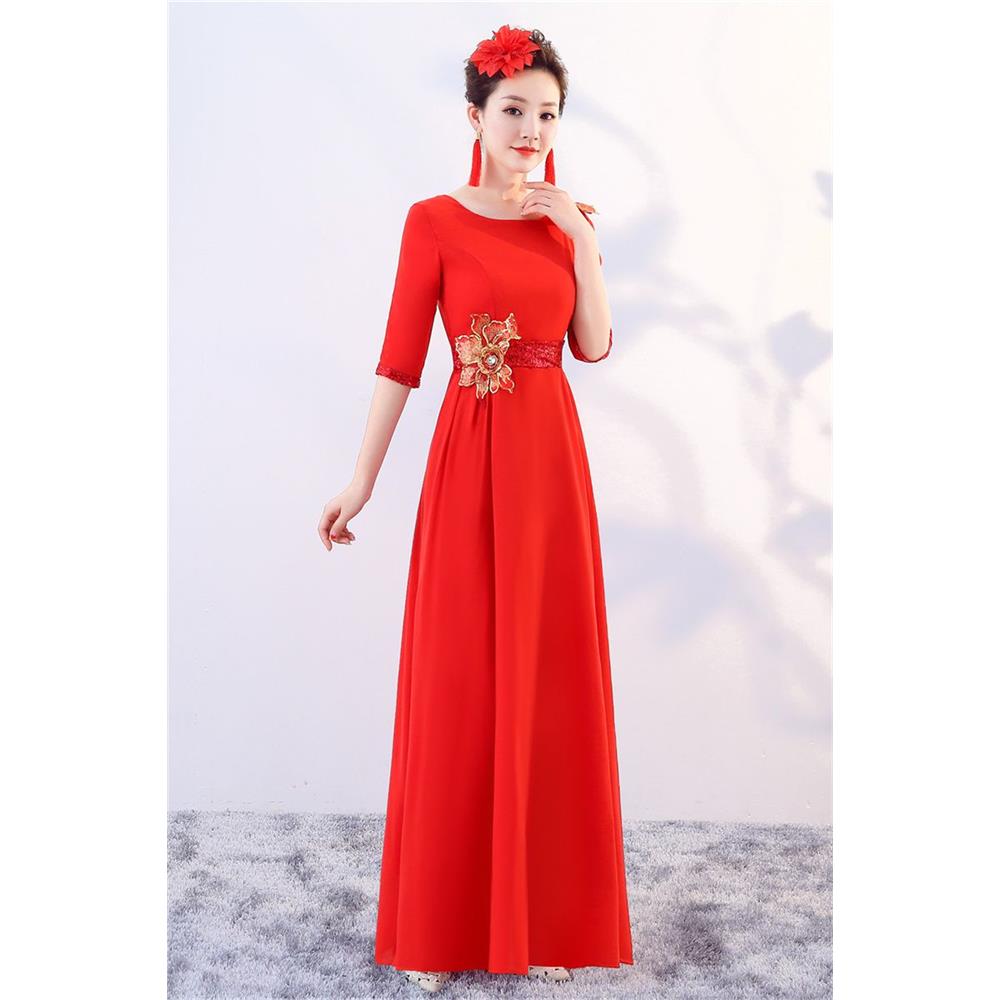 新款大合唱服装长裙女成
