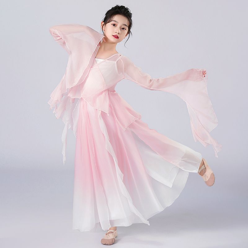 儿童古典舞演出服女童飘