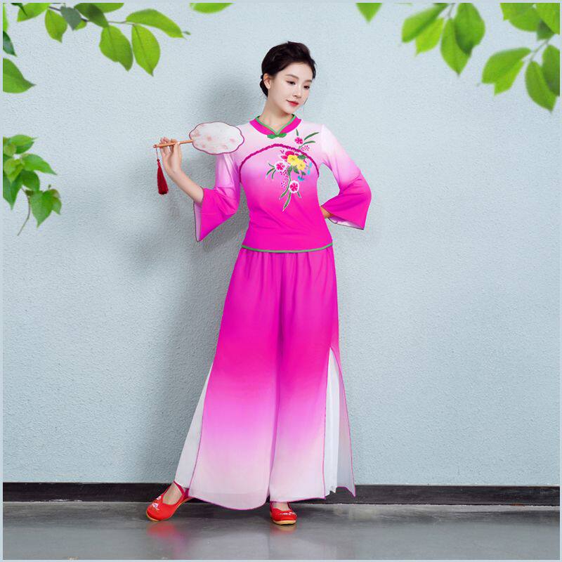 新款秧歌舞蹈服中老年扇