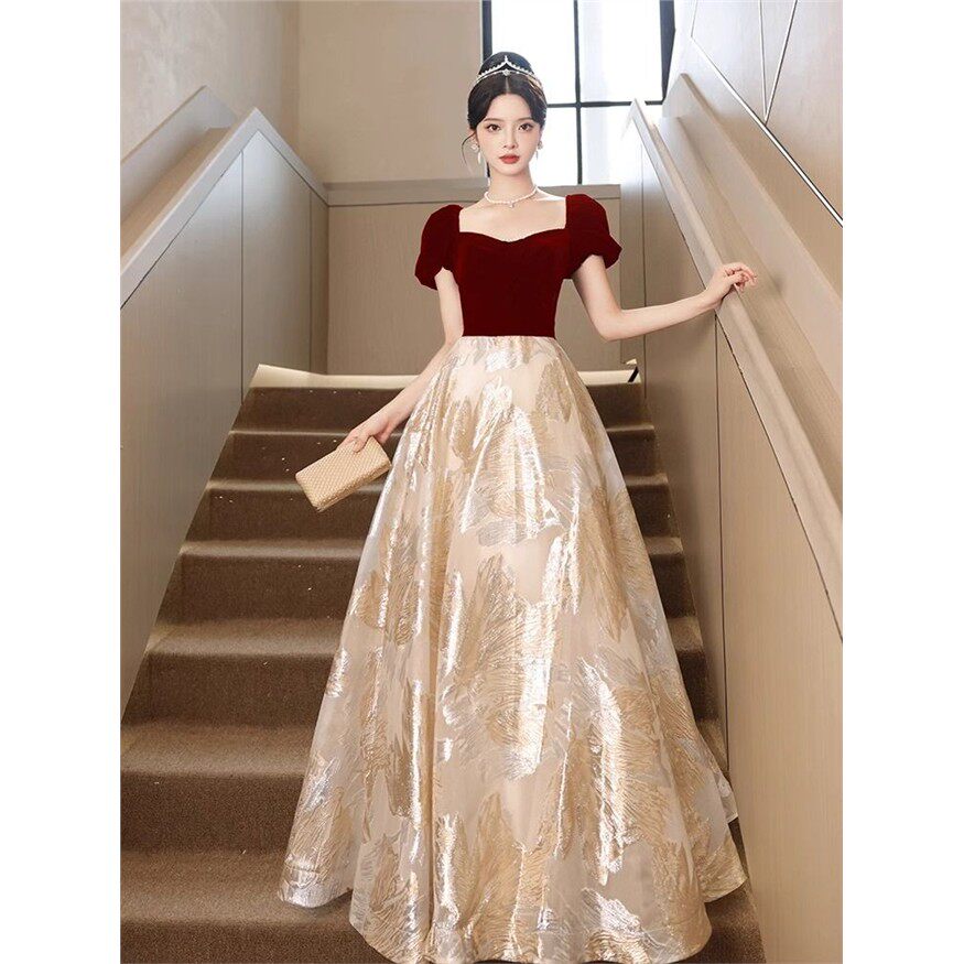 敬酒服新娘2024新款红色法式结婚轻奢小众高端订婚礼服裙女高级感
