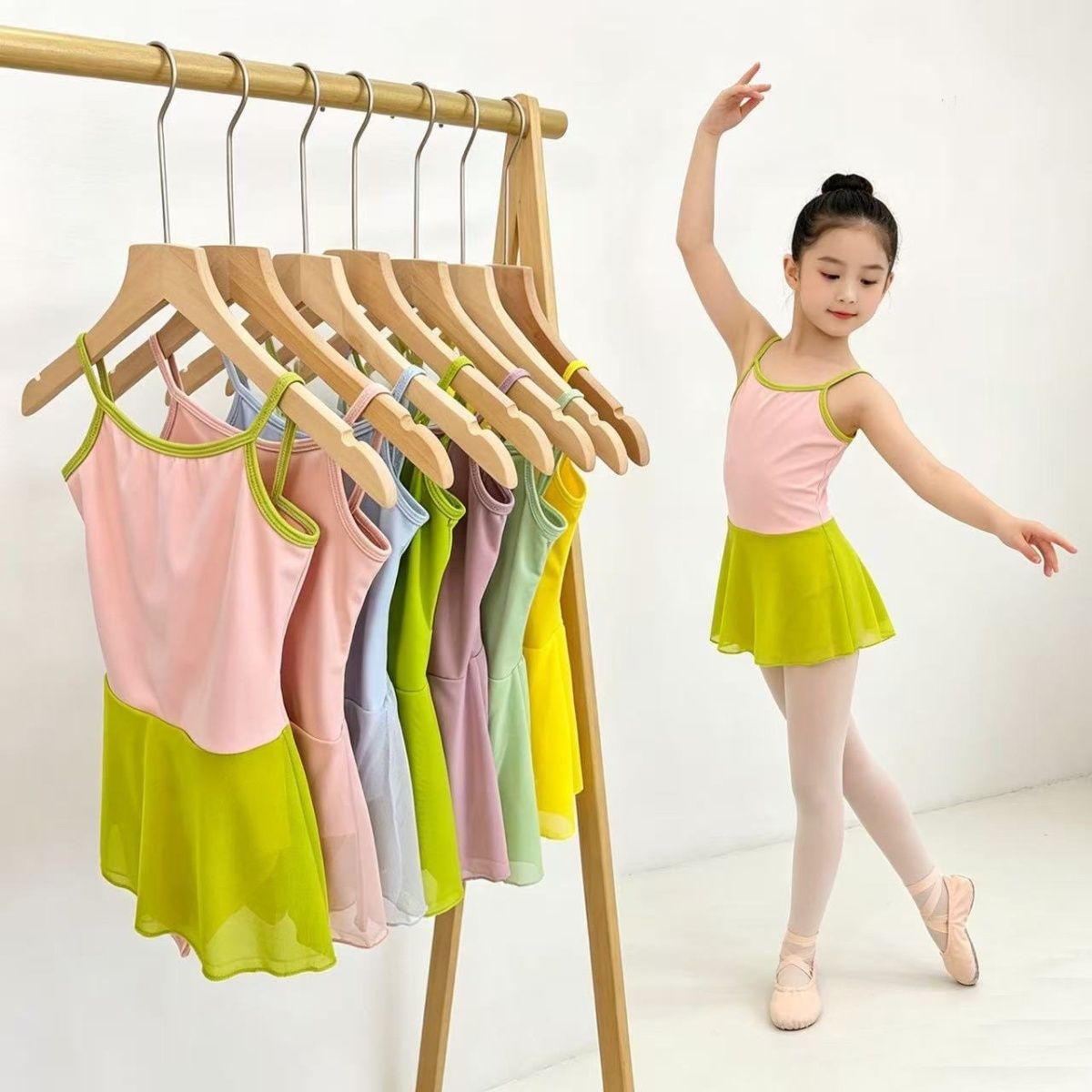 女童舞蹈服吊带练功夏季