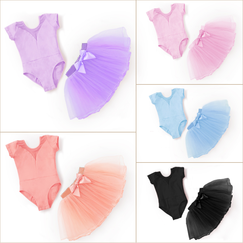 儿童舞蹈服女童练功服夏季连体服