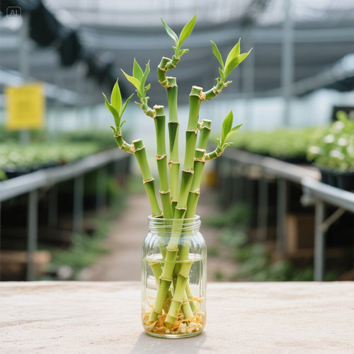 招财好运旺宅水培观音富贵竹客厅室内办公盆栽绿植除甲醛15-18cm