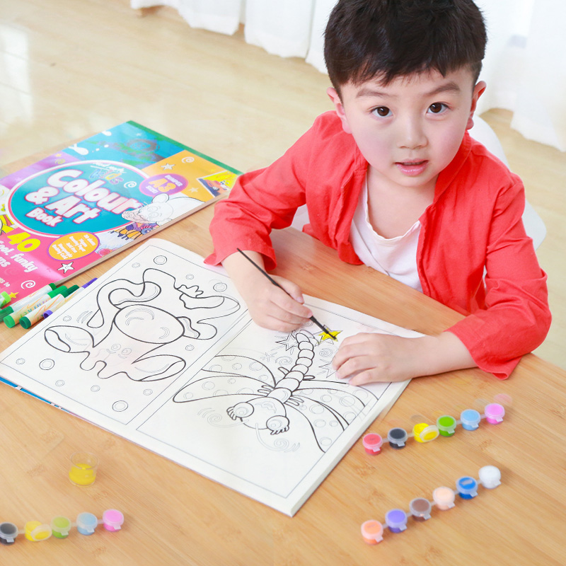 儿童涂色本手绘填色本宝宝画本
