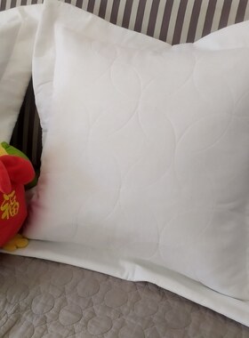 外贸纯棉绗缝靠垫套抱