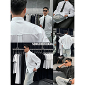 宋春江同款 防晒正肩挺阔百搭男上衣 衬衫 春夏新款 高级慵懒感长袖