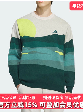 Adidas阿迪达斯男装2025冬季新款GRF SWEATER套头毛衣JL7951