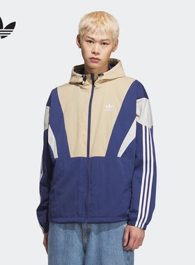 Adidas阿迪达斯三叶草男装2025春季新款M BLOCK WB防风夹克KC3126