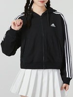 Adidas阿迪达斯女外套2023秋新款运动休闲透气舒适连帽外套IC8781