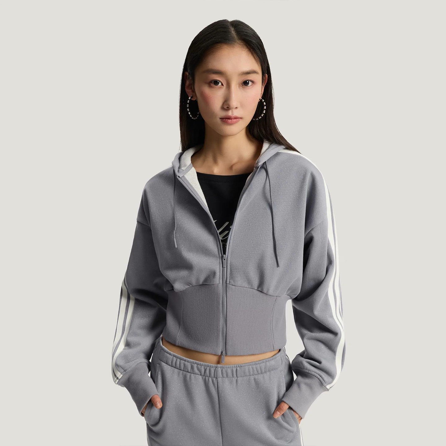Adidas阿迪达斯女装2026春季新款DCE KN JKT 1休闲连帽外套KX8906