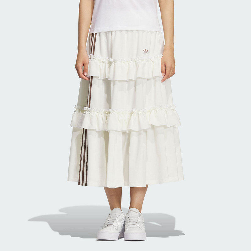 Adidas阿迪达斯三叶草女装2025秋季新款LONG SKIRT半截裙KQ6506
