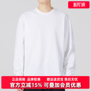 T恤圆领套头衫 NIKE耐克男装 运动休闲白色长袖 新款 DO7391 2025冬季