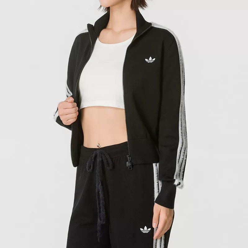 Adidas阿迪达斯三叶草女装2026秋季新款KNIT FB TT运动外套KS7366