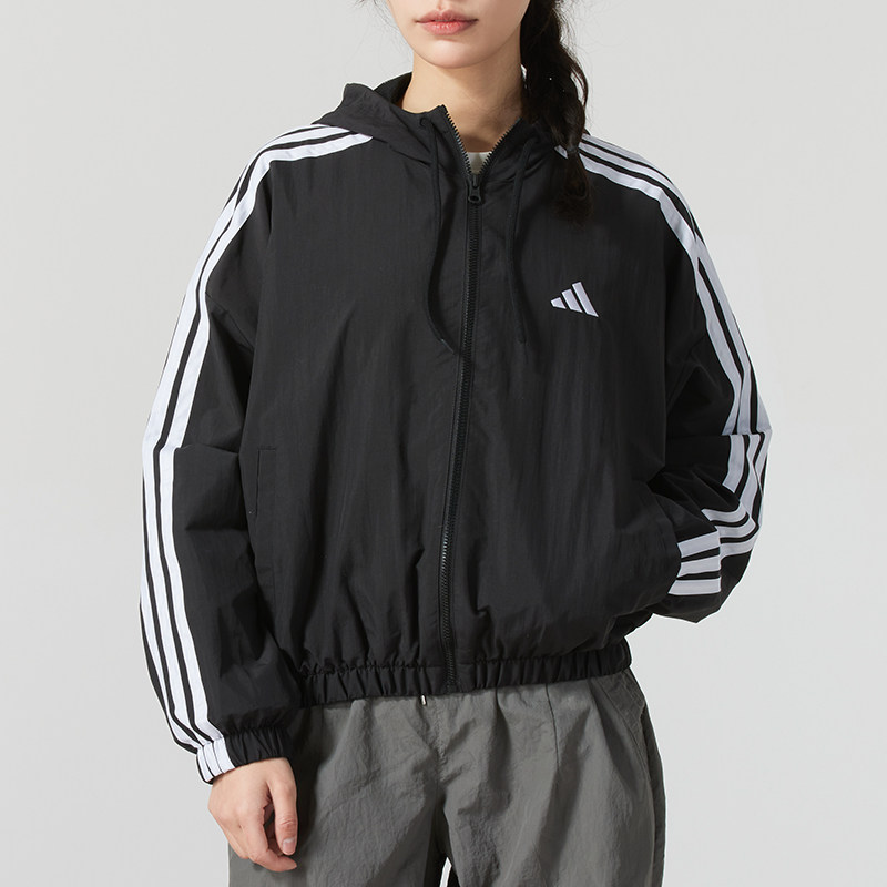 Adidas阿迪达斯女装2025秋季新款W 3S WV WB休闲梭织夹克JZ2162