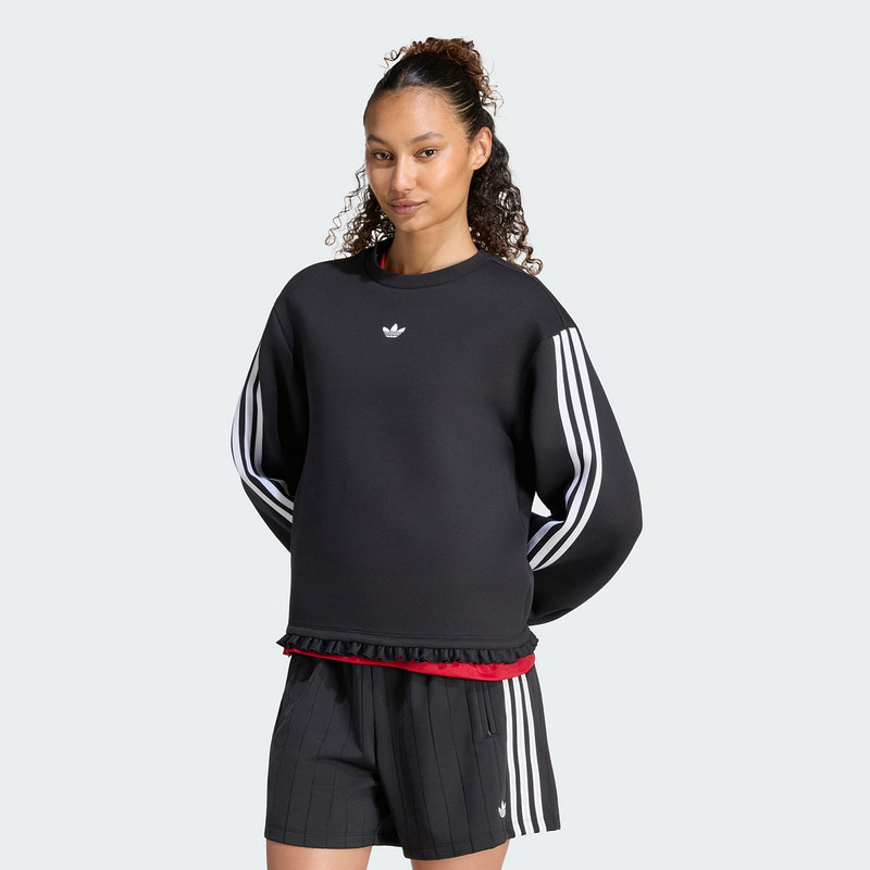 Adidas阿迪达斯三叶草女装2026秋新款PLEATED SP CREW卫衣LG4328