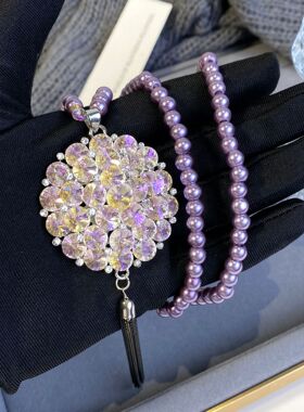 紫气东来长款项链女轻奢高级感简约毛衣链气质百搭合金配饰吊坠