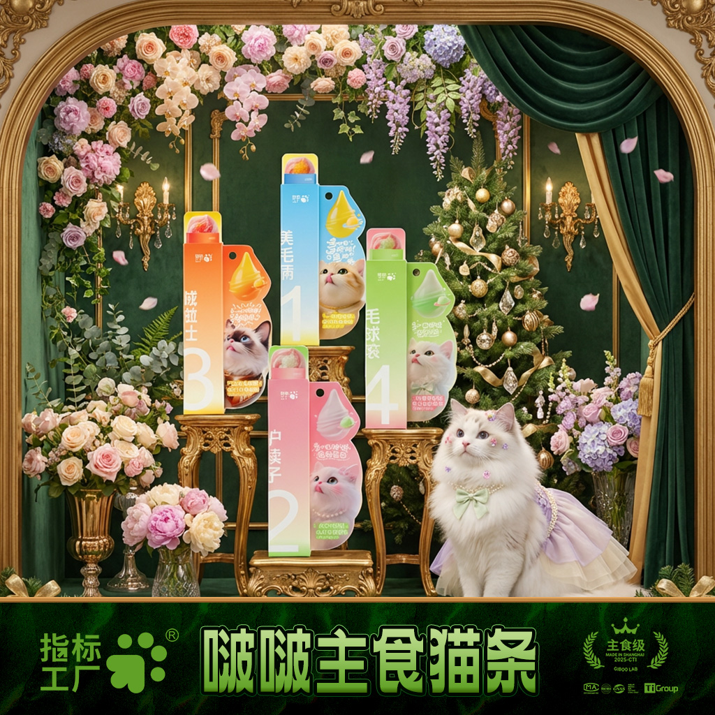 指标工厂主食啵啵猫条增肥解馋