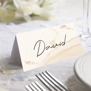 定制香槟色名卡席位卡婚礼宴会名字卡片结婚订婚生日派对商务年会
