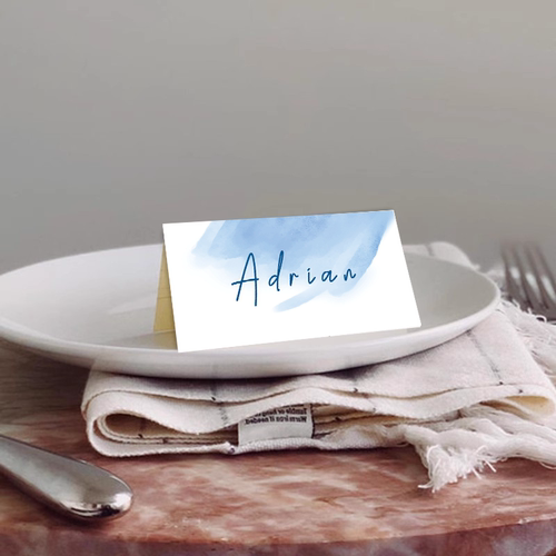 定制婚礼会议活动席位卡珠光纸