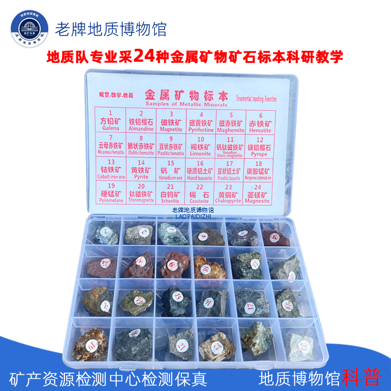 地质队亲采金属矿物矿石科普教学