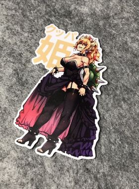 改装车机车摩托库巴姬玛丽个性贴纸滑板卡通装饰遮痕个性车贴D865