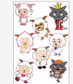 喜洋洋与灰太狼 a4版 147 喜羊羊车贴 笔记本贴纸 贴纸 切割