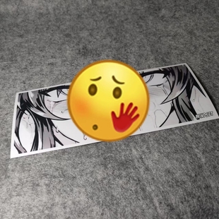 红手印卡通恶搞搞笑贴画摩托汽车电动车滑雪板贴纸车窗贴D2625