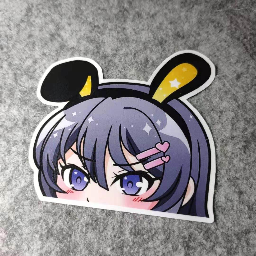 汽车摩托改装车贴个性二次元日本漫画萌版兔女郎可爱贴D1890