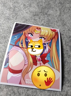 二次元萌妹水冰月可爱改装车机车贴滑板卡通遮痕个性车贴D2172