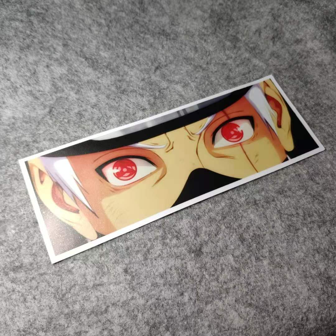火影二次元血轮眼改装车贴后窗划痕遮挡touge漂移机车摩托D1743