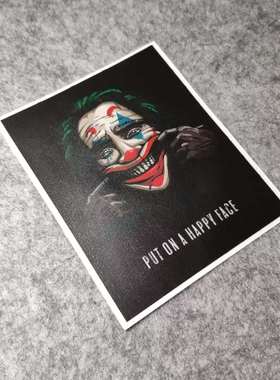 蝙蝠侠小丑潮流改装汽车贴摩托贴纸搞笑外饰内饰划纹 烫画D1765