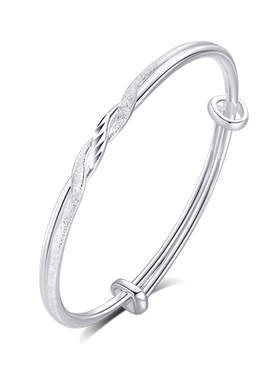 圣雅罗莫比乌斯999纯银手镯