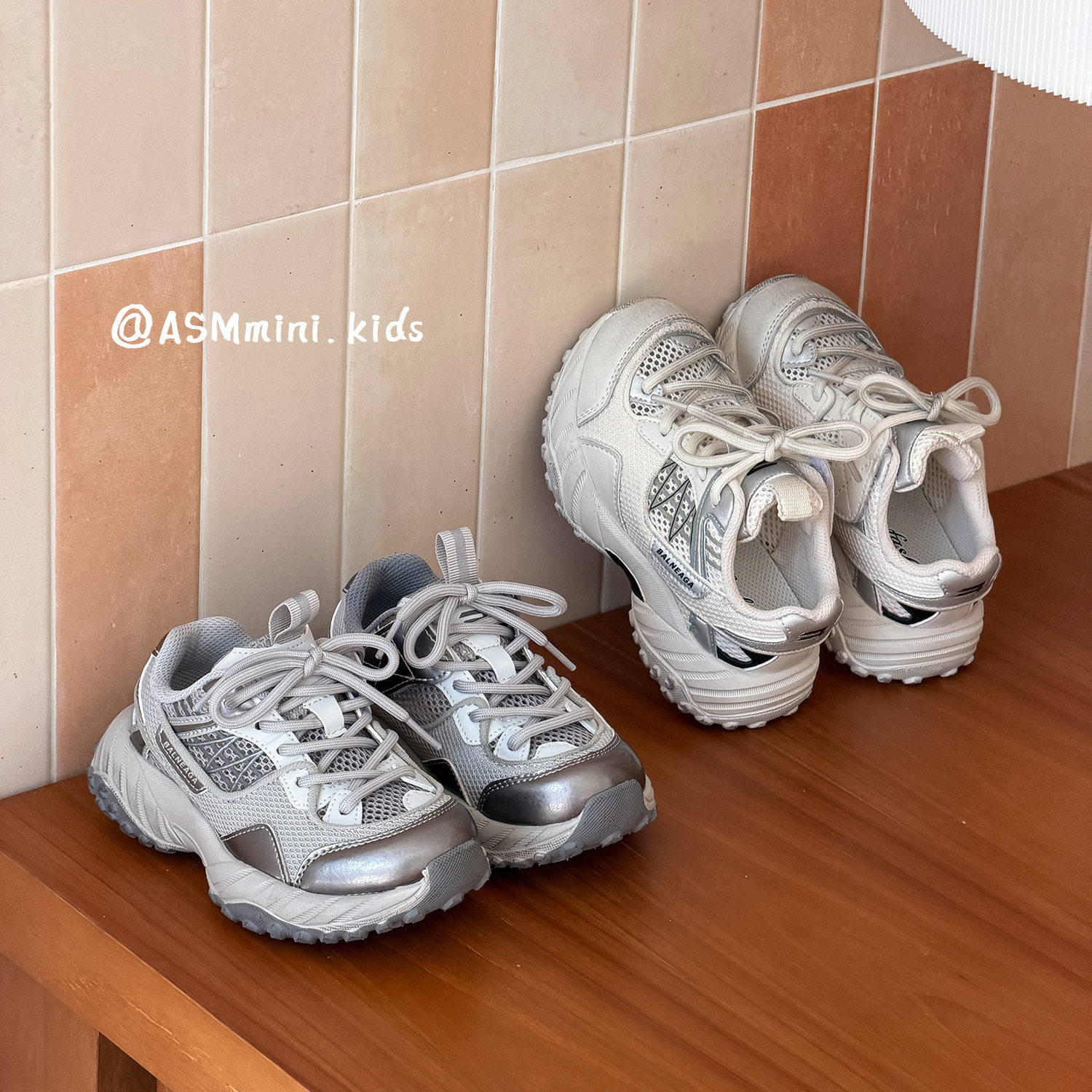 2026春夏新款儿童网面透气运动鞋男女童擦色潮流厚底老爹鞋休闲鞋