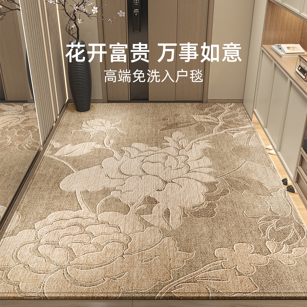 入户门地垫2025新款高级感进门门口玄关防滑脚垫家用加厚耐脏地毯