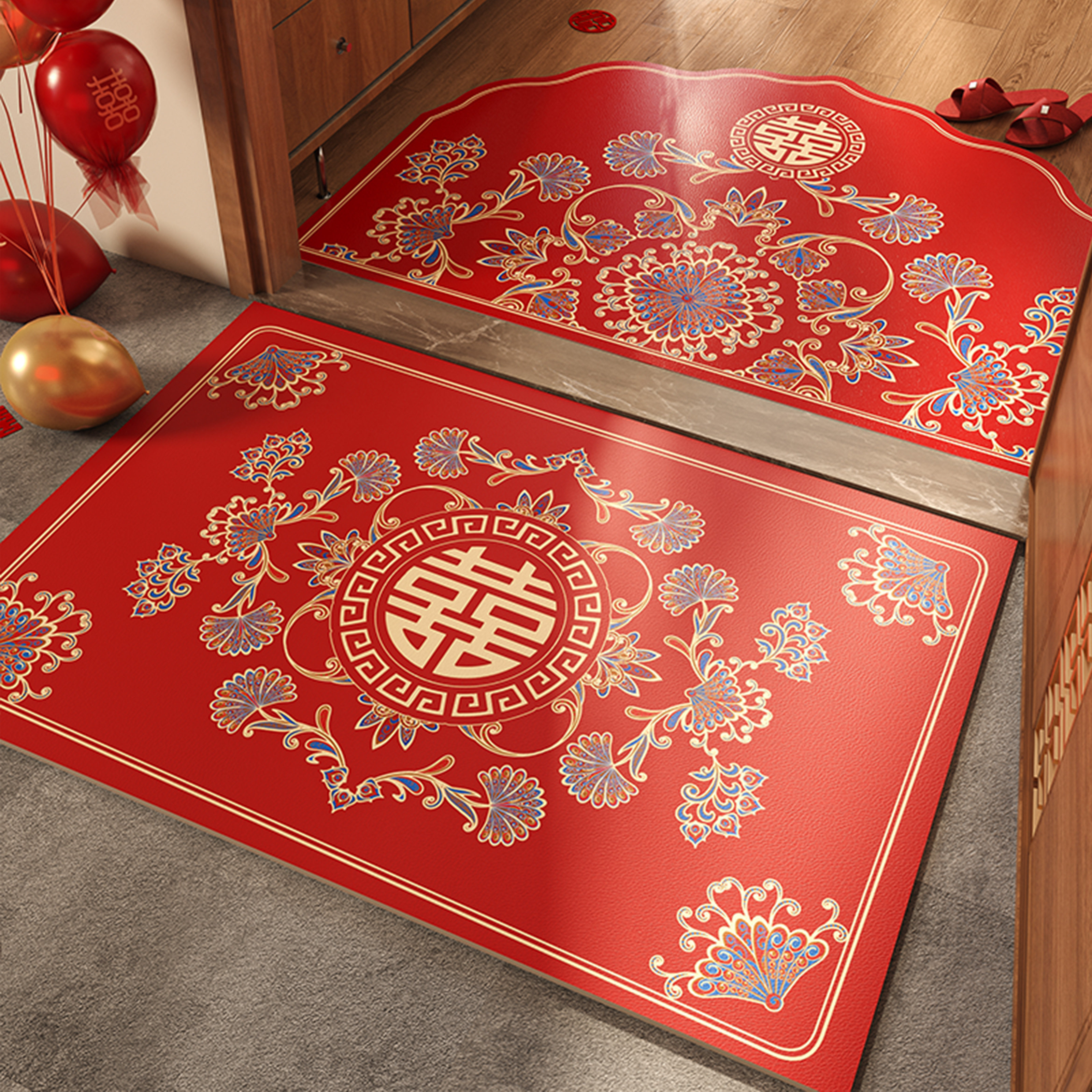 入户门地垫耐脏免洗pvc门口脚垫进门红色喜庆结婚可裁剪玄关地毯,居家布艺,入户地垫,淘宝优惠券,粉丝福利购,淘宝优惠卷