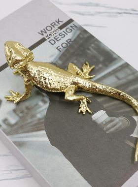 欧式创意蜥蜴摆件样板房客厅办公室书房装饰品