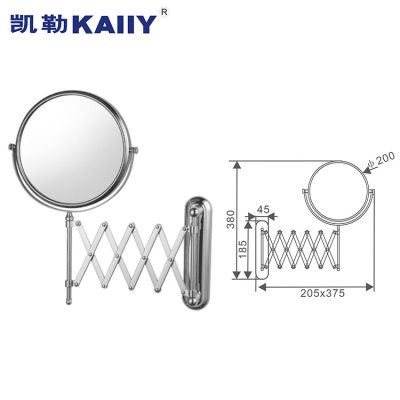 新品美容镜酒店浴室壁挂式镜子化妆镜卫生间拉网挂墙折叠伸缩放大