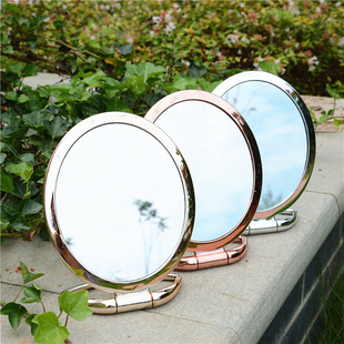 台式女生折叠高清反面三倍放大镜双面镜学生手持壁式挂美妆镜子