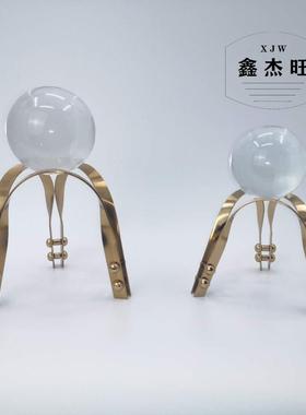 水晶球摆件欧式客厅软装书柜办公室美式玻璃球北欧简约家居装饰品