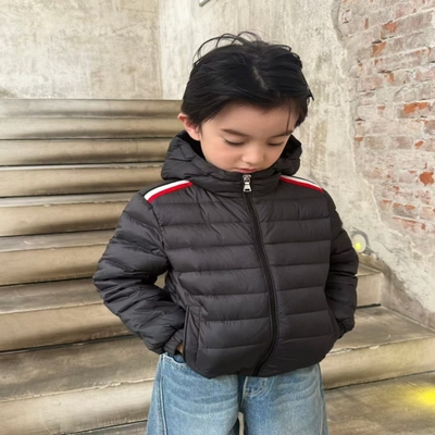25秋冬儿童羽绒服轻薄款白鸭绒无异味男女中大童连帽轻羽南方过冬