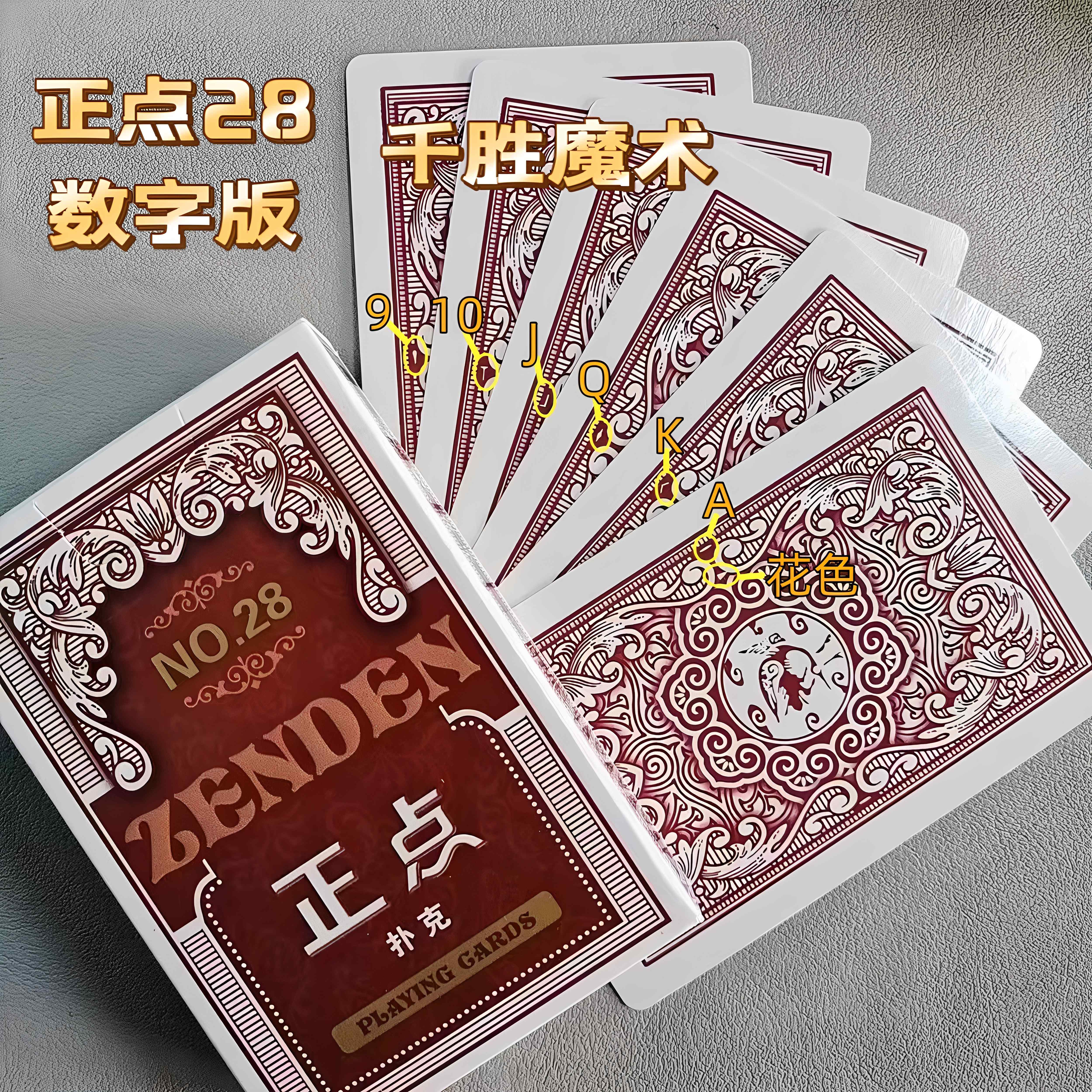正点28、魔术密码牌、背面认牌