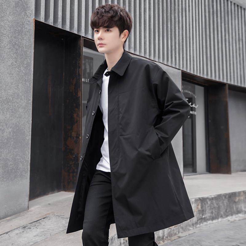 TWG潮牌中长款风衣男式春秋大衣高级感宽松休闲高档帅气夹克外套