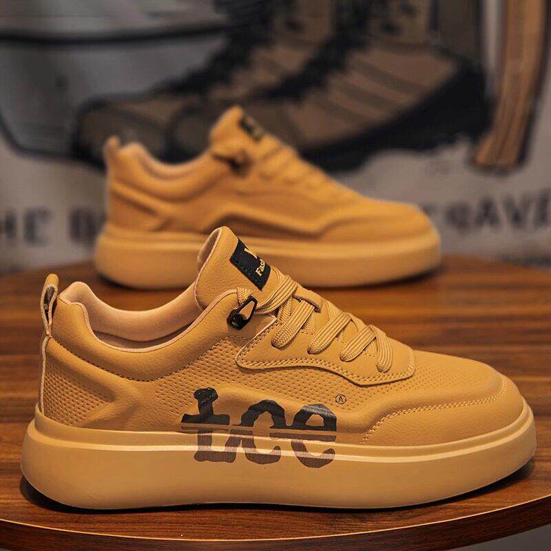 欧美男鞋春秋透气2025新款潮流百搭小白鞋时尚一脚蹬运动休闲板鞋