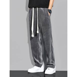 男宽松百搭潮流阔腿运动裤 潮牌it 休闲裤 BIAS直筒春季 垂感 neith