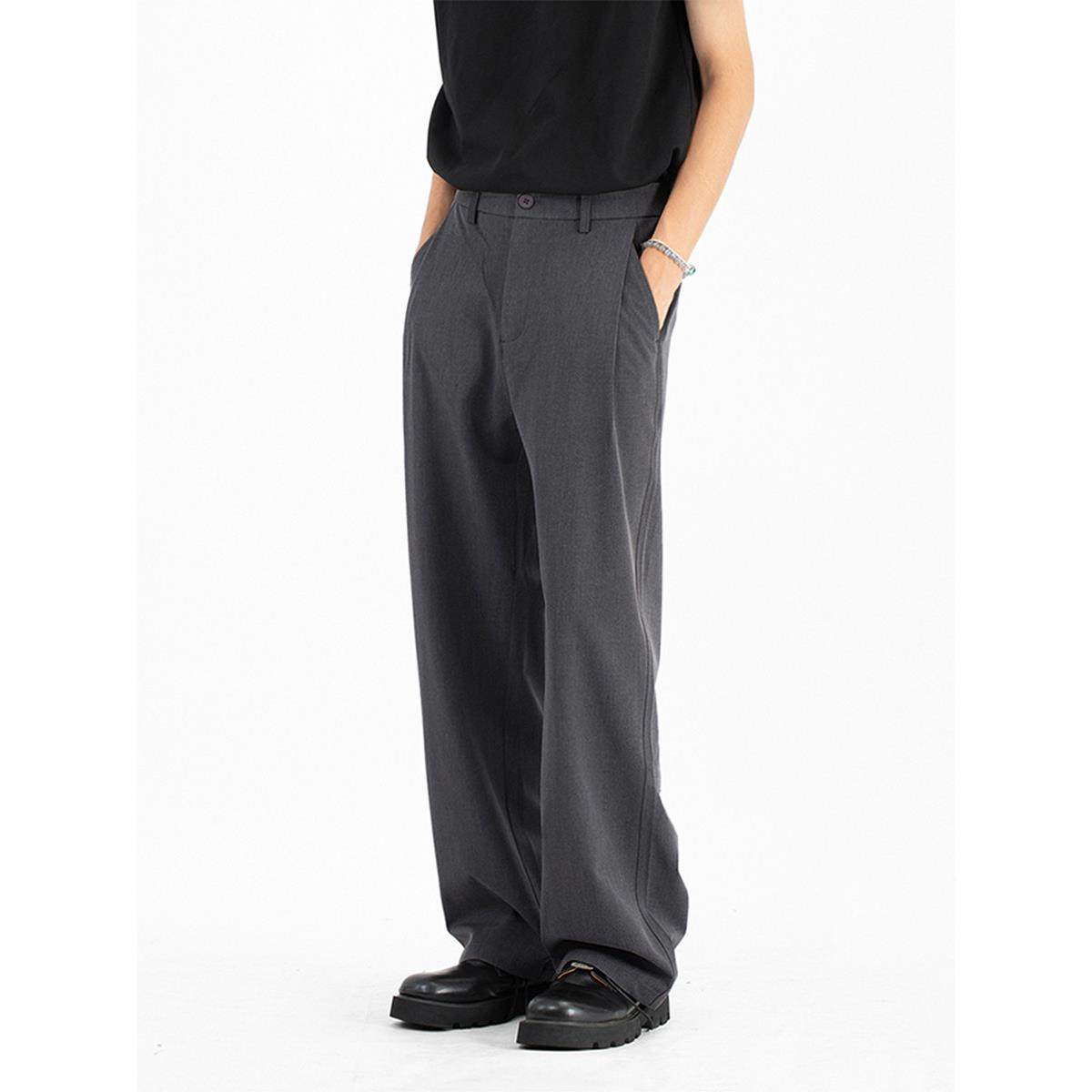 it neith BIAS潮牌高级感宽松直筒休闲垂感西裤男纯色阔腿西装裤