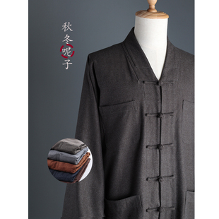 秋春呢子短褂僧服 祥仁保暖小褂僧衣大腿绑腿套装出家人师父僧袍