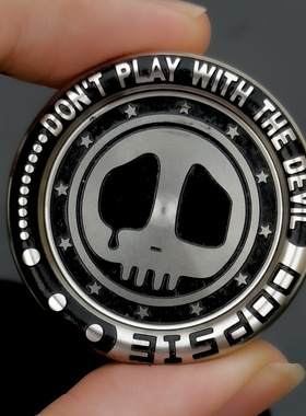 不锈钢edc减压玩具金属啪啪币推牌fidget slider解压神器上课无聊