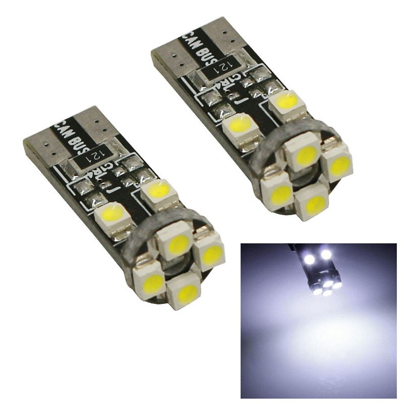 汽车示宽灯改装透镜T10灯泡超亮车外日行灯行车灯冰蓝led小灯通用